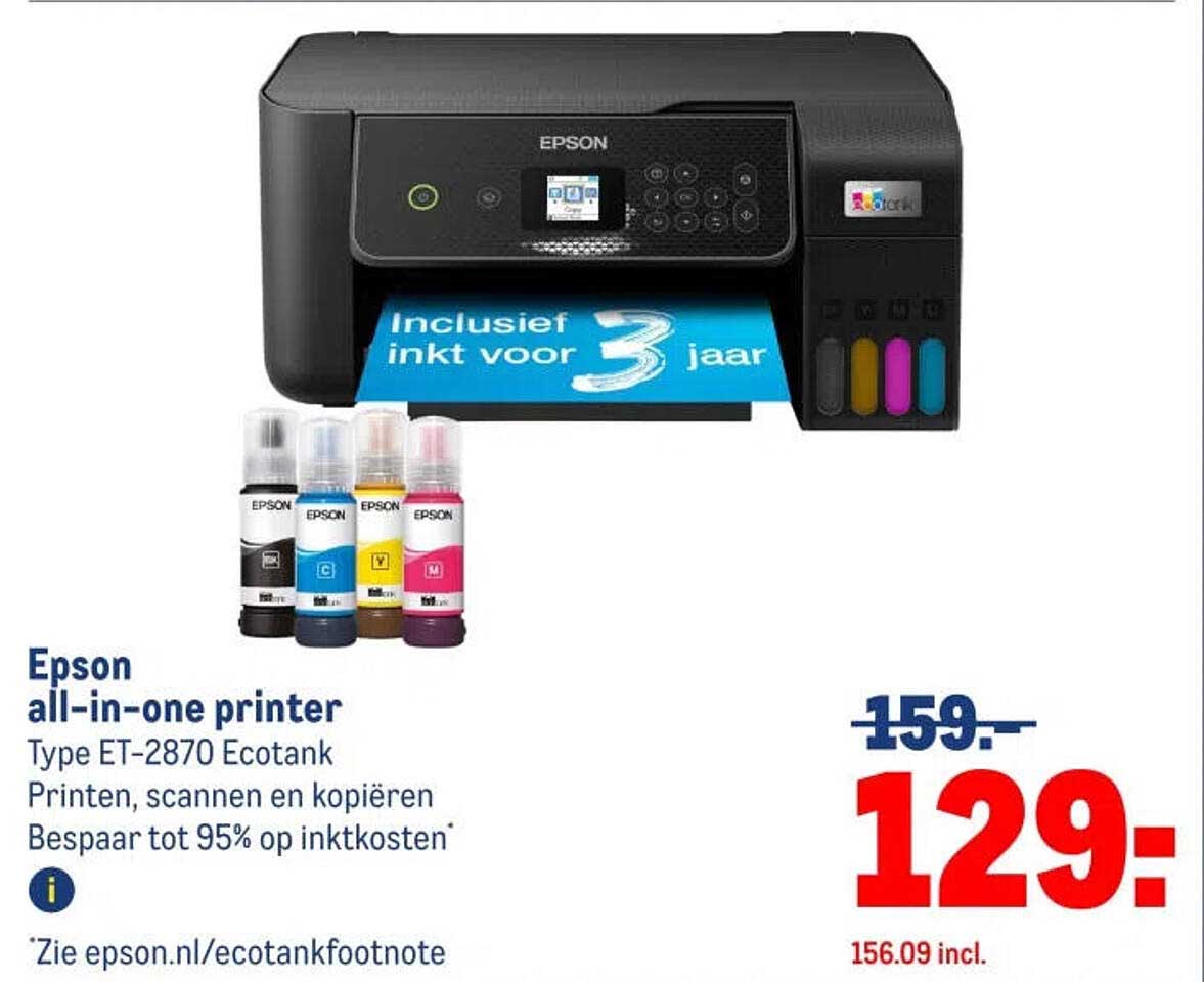 Epson all-in-one printer Type ET-2870 Ecotank