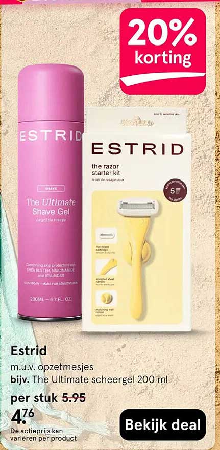 Estrid m.u.v. opzetmesjes bijz. The Ultimate scheergel 200 ml