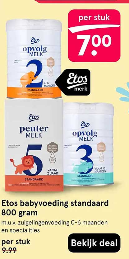 Etos babyvoeding standaard 800 gram