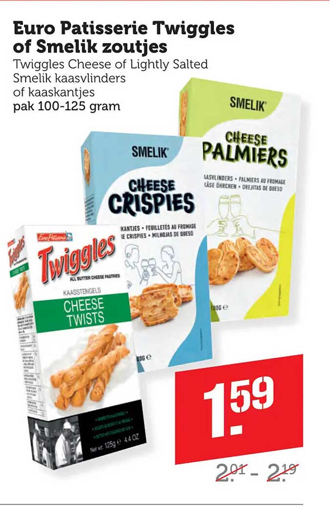 Euro Patisserie Twiggles of Smelik zoutjes