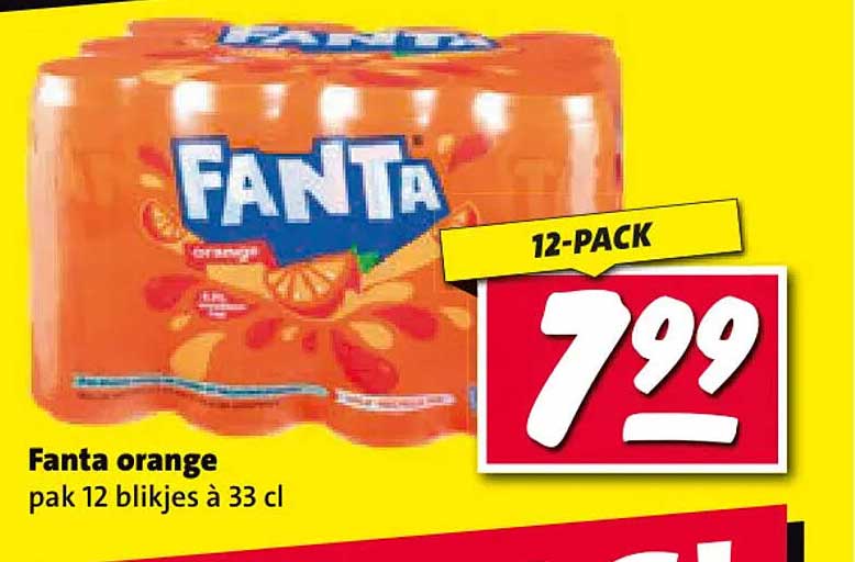 Fanta orange pak 12 blikjes à 33 cl 12-PACK