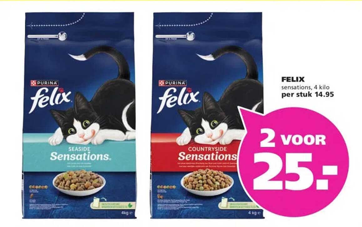 FELIX sensations, 4 kilo 2 voor 25,-