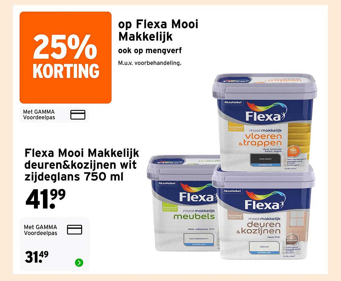 Flexa Mooi Makkelijk deuren&kozijnen wit zijdeglans 750 ml