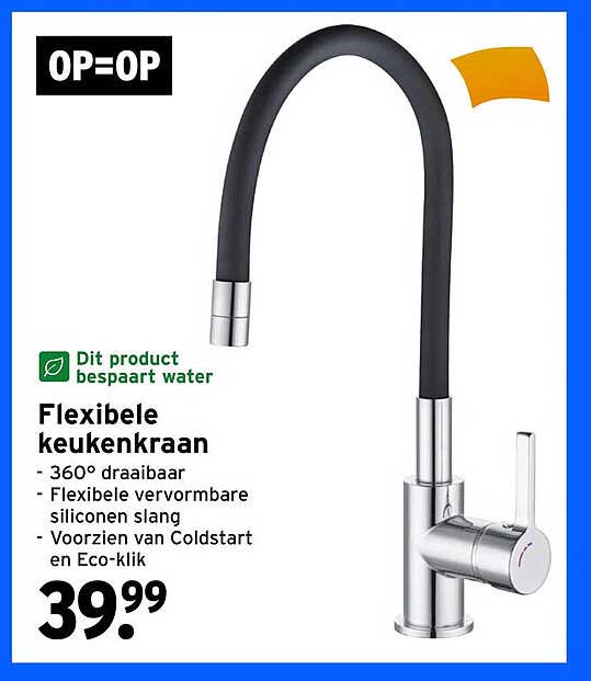 Flexibele keukenkraan