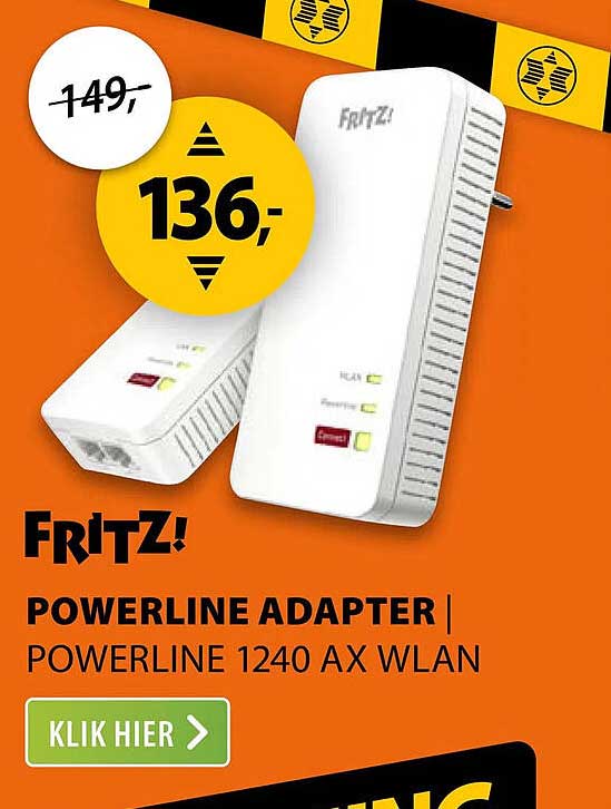 FRITZ! POWERLINE ADAPTER POWERLINE 1240 AX WLAN