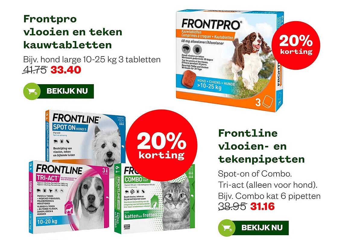 Frontpro vlooien en teken kauwtabletten