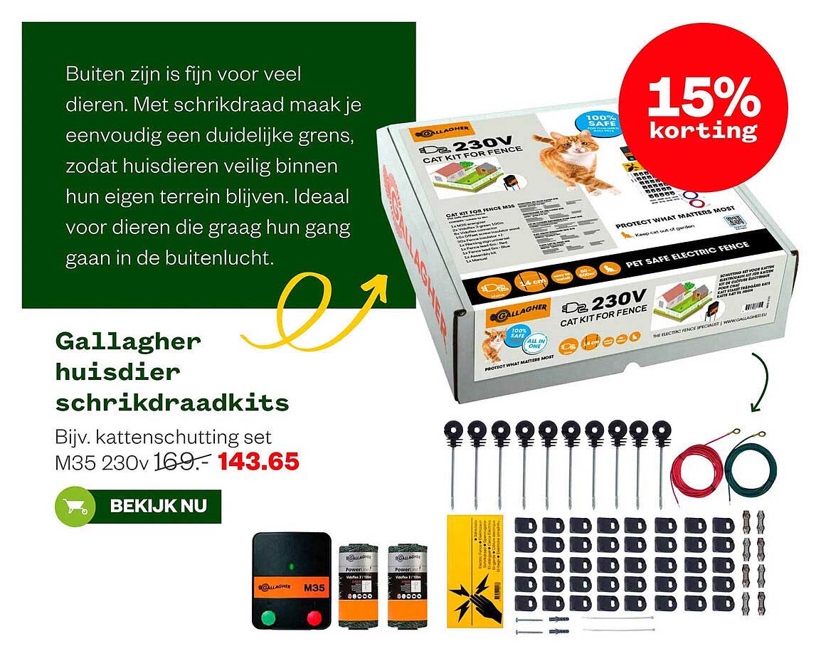 Gallagher huisdier schrikdraadkits