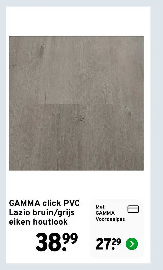 GAMMA click PVC Lazio bruin/grijs eiken houtlook