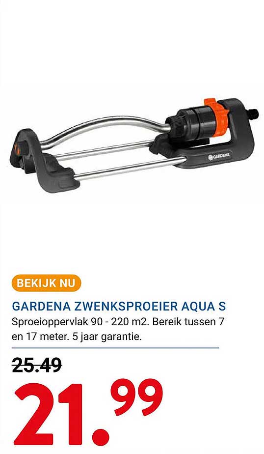 GARDENA ZWENKSPROEIER AQUA S