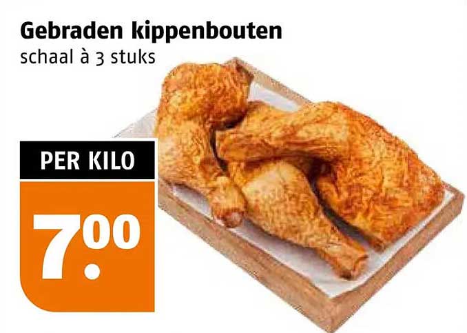 Gebraden kippenbouten schaal à 3 stuks