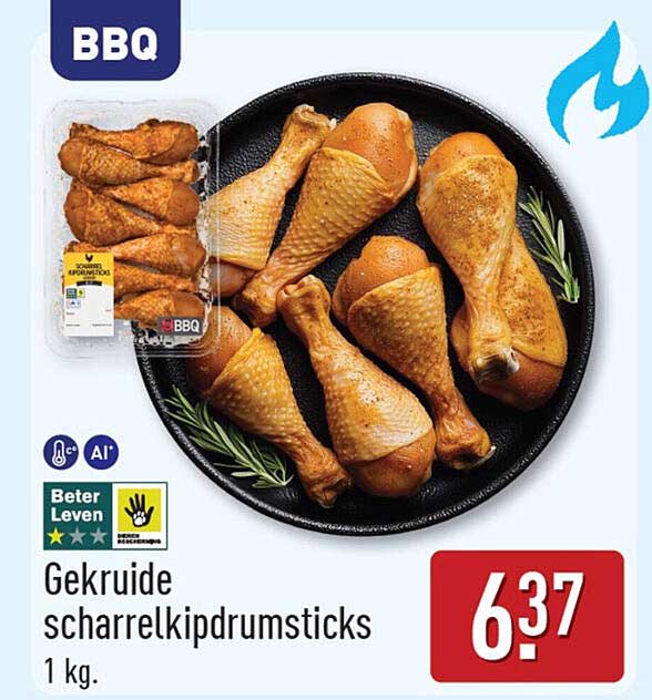 Gekruide scharrelkipdrumsticks 1 kg