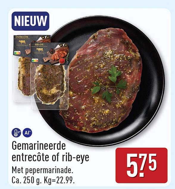 Gemarineerde entrecôte of rib-eye