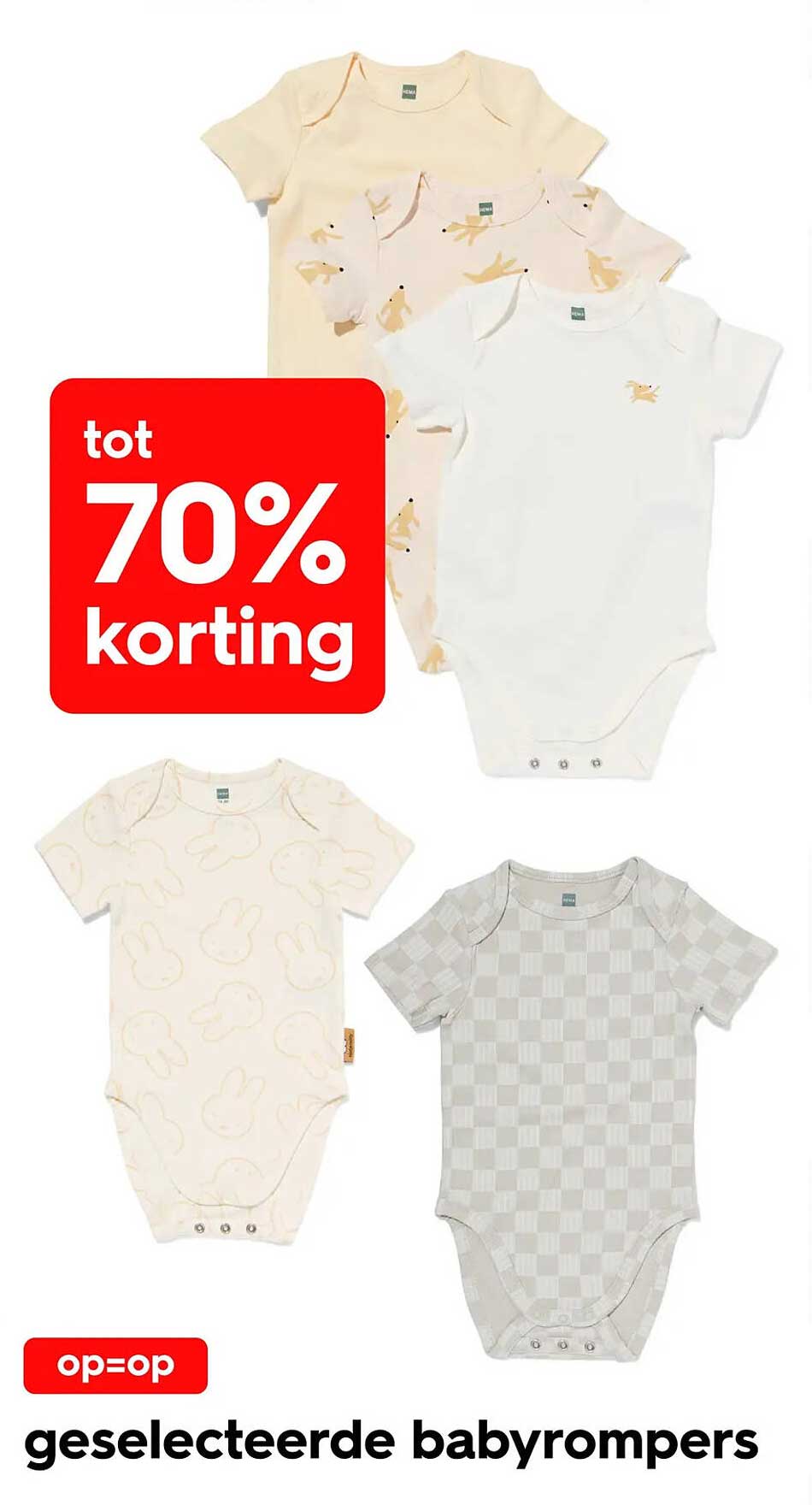 geselecteerde babyrompers op=op