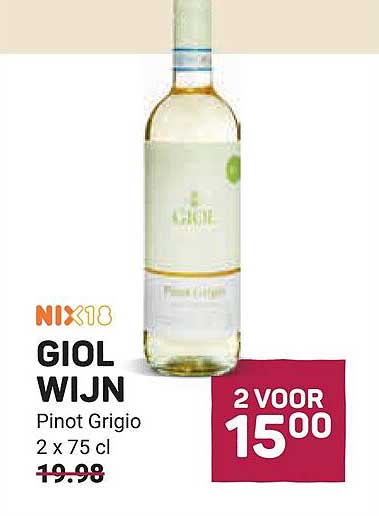GIOL WIJN Pinot Grigio 2 x 75 cl