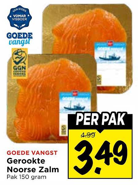 GOEDE VANGST Gerookte Noorse Zalm Pak 150 gram PER PAK