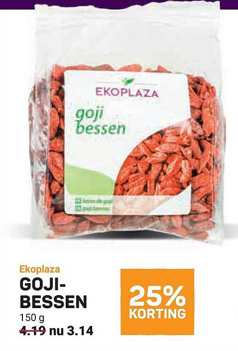 GOJI-BESSEN 150 g 25% KORTING
