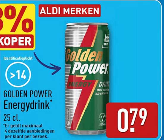 GOLDEN POWER Energydrink* 25 cl.