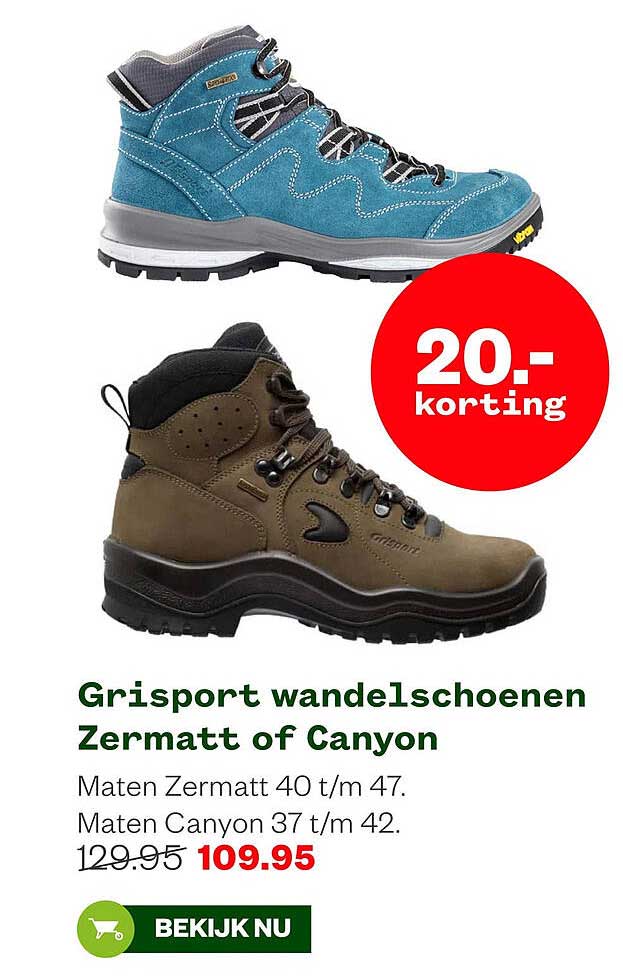 Grisport wandelschoenen Zermatt of Canyon 20.- korting