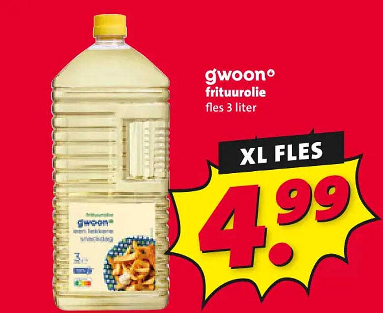 gwoon frituurolie fles 3 liter