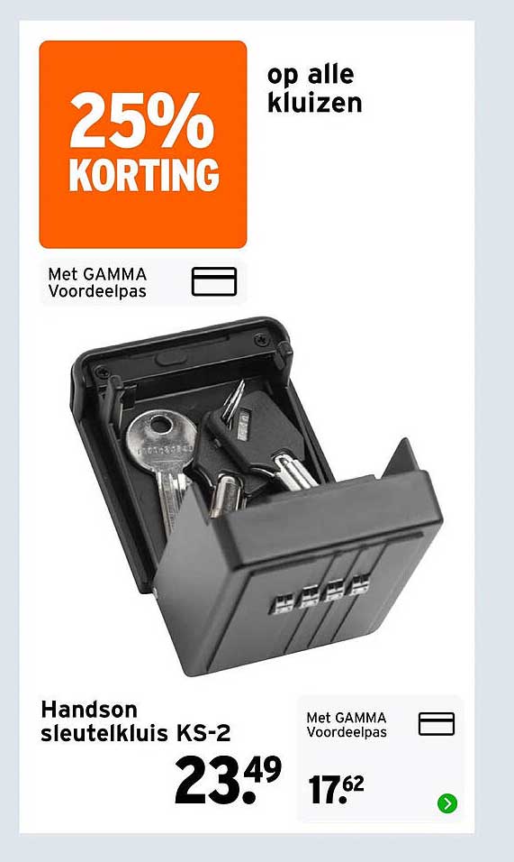 Handson sleutelkast KS-2 25% KORTING op alle kluizen