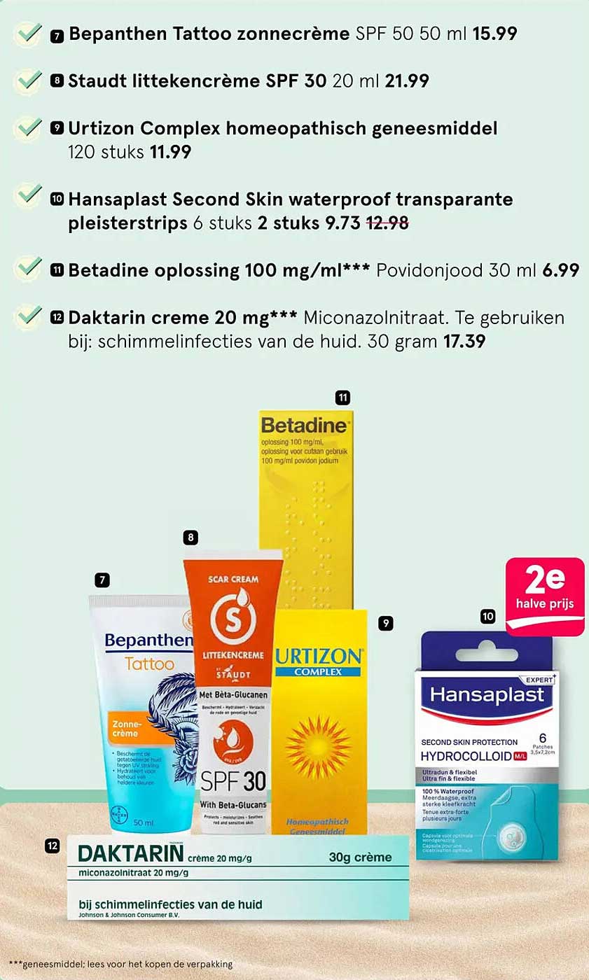 Hansaplast Second Skin waterproof transparante pleisterstrips 6 stuks 2 stuks 9.73 12.98 2e halve prijs