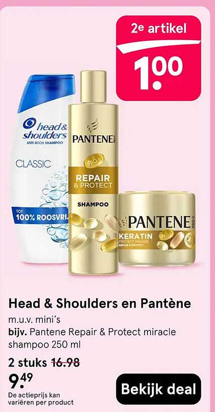 Head & Shoulders en Pantène 2e artikel 1.00
