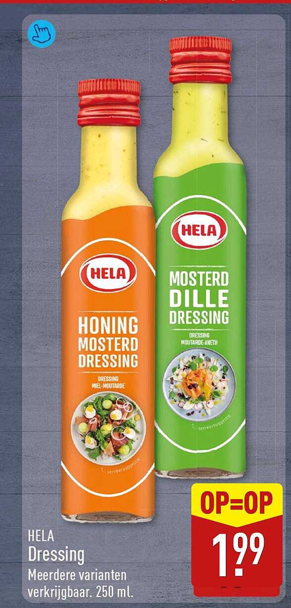 HELA Dressing Meerdere varianten verkrijgbaar. 250 ml. OP=OP