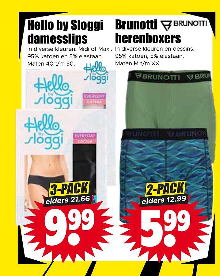Hello by Sloggi damesslips 3-PACK elders 21.66