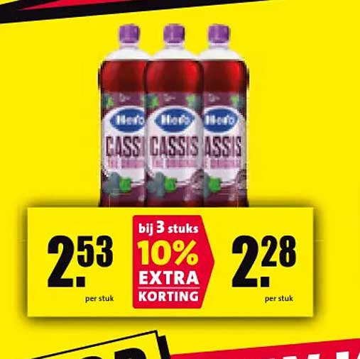 Hero Cassis bij 3 stuks 10% extra korting