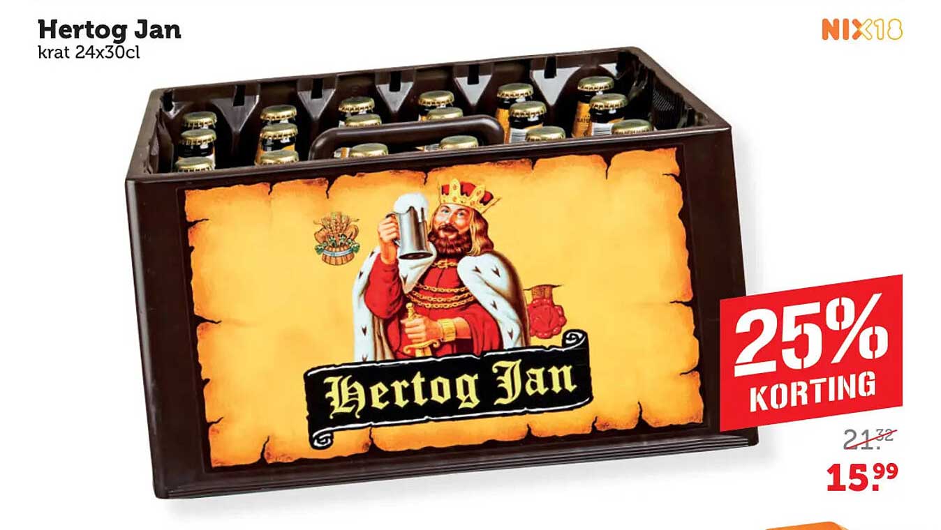 Hertog Jan krat 24x30cl 25% KORTING