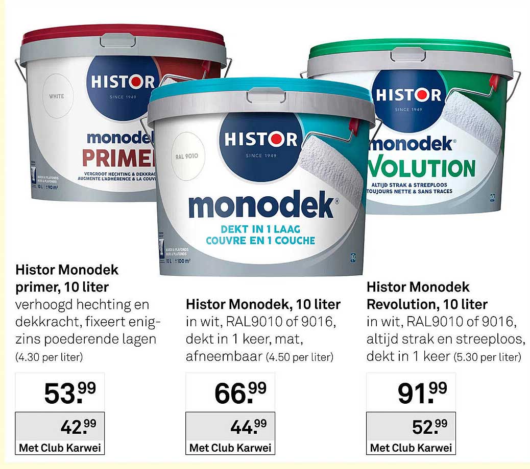 Histor Monodek primer, 10 liter