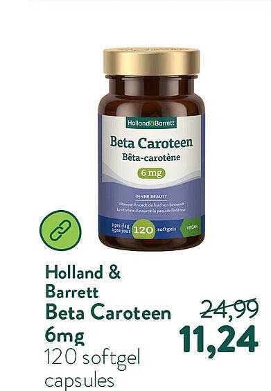 Holland & Barrett Beta Caroteen 6mg 120 softgel capsules