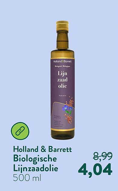 Holland & Barrett Biologische Lijnzaadolie 500 ml
