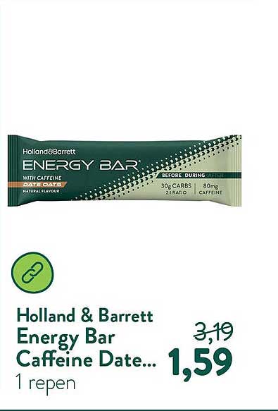 Holland & Barrett Energy Bar Caffeine Date...