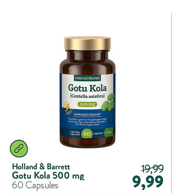 Holland & Barrett Gotu Kola 500 mg 60 Capsules