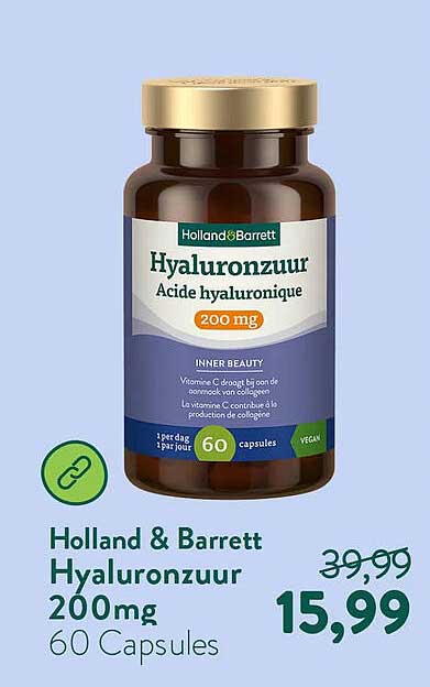 Holland & Barrett Hyaluronzuur 200mg 60 Capsules