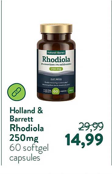 Holland & Barrett Rhodiola 250mg 60 softgel capsules