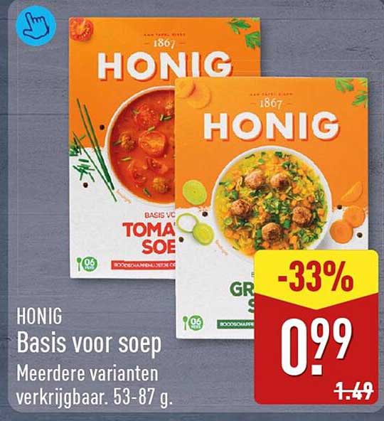 HONIG Basis voor soep Meerdere varianten verkrijgbaar. 53-87 g.