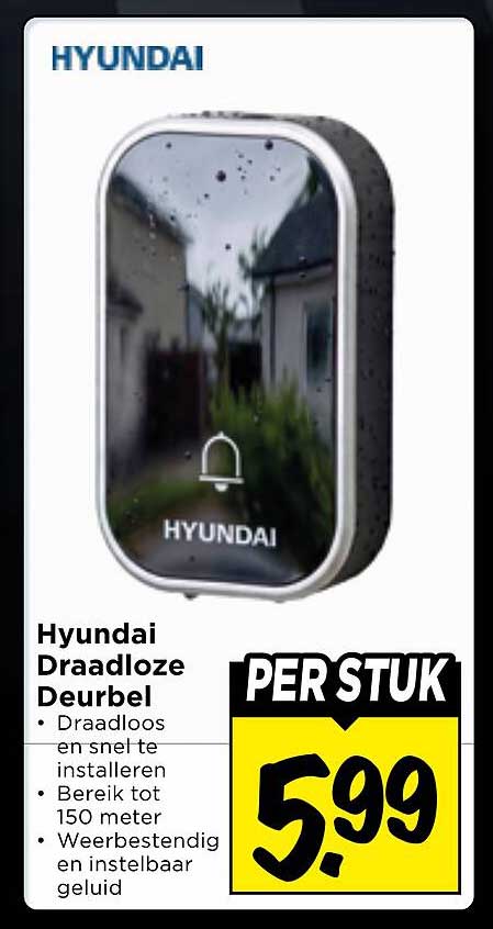 Hyundai Draadloze Deurbel