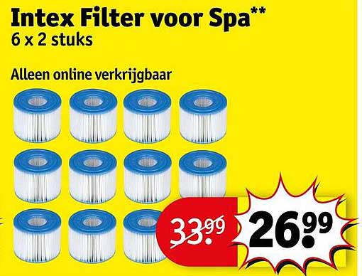 Intex Filter voor Spa** 6 x 2 stuks Alleen online verkrijgbaar