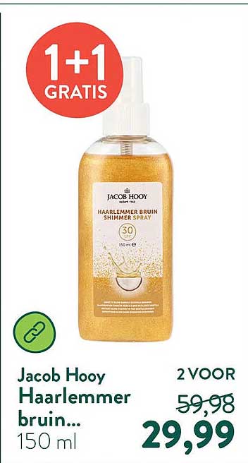 Jacob Hooy Haarlemmer bruin... 150 ml 1+1 GRATIS