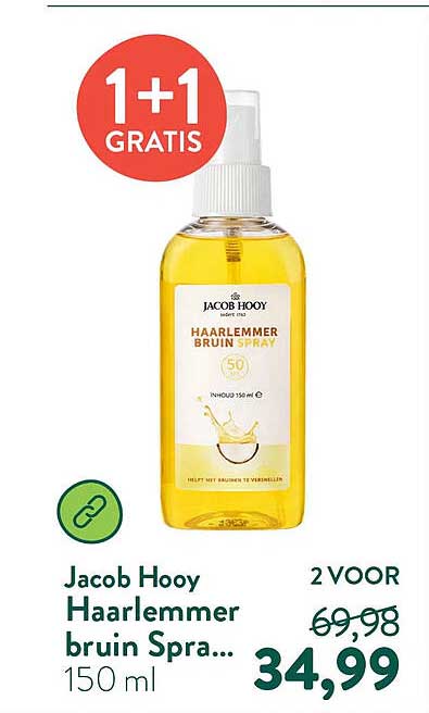 Jacob Hooy Haarlemmer bruin Spray 150 ml 1+1 GRATIS