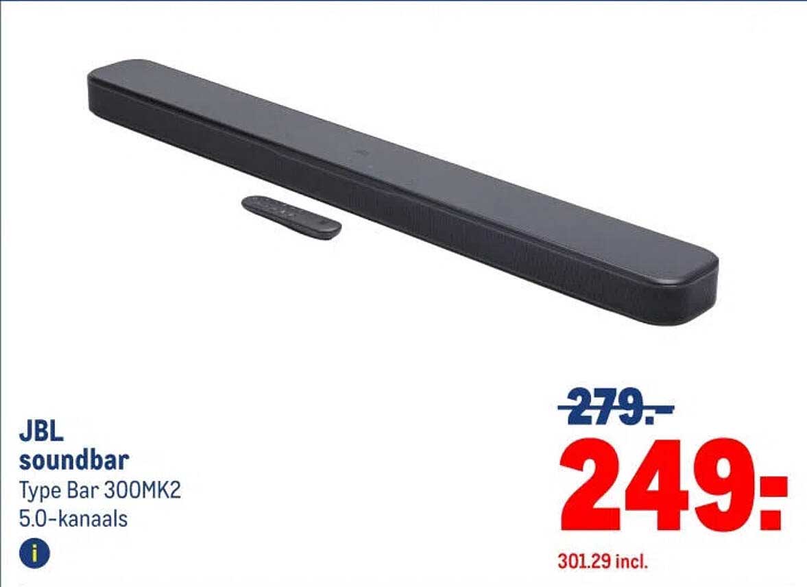 JBL soundbar Type Bar 300MK2 5.0-kanaals