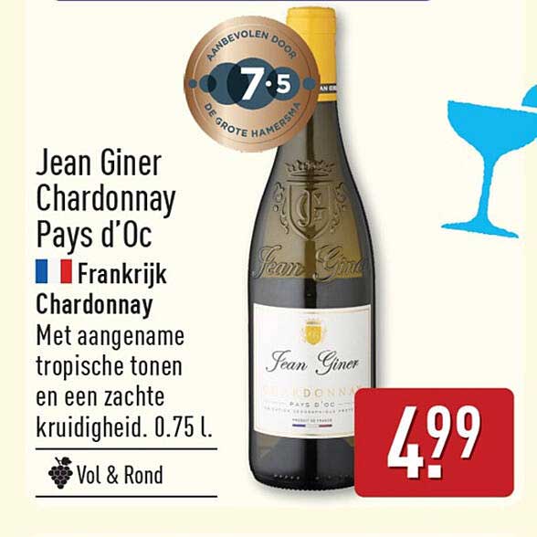 Jean Giner Chardonnay Pays d’Oc Frankrijk Chardonnay