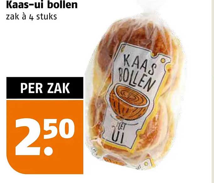 Kaas-ui bollen zak à 4 stuks