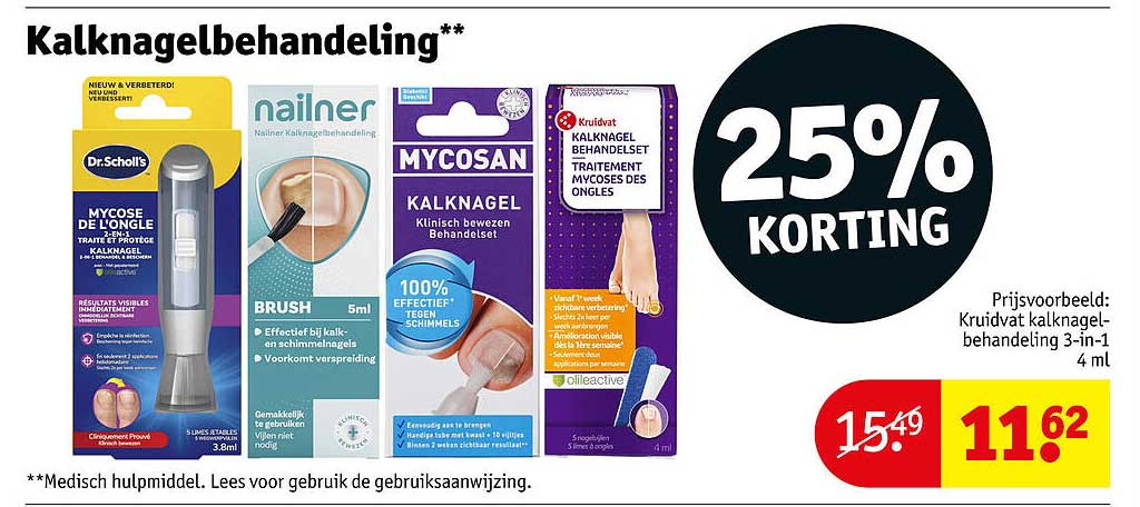 Kalknagelbehandeling** 25% korting