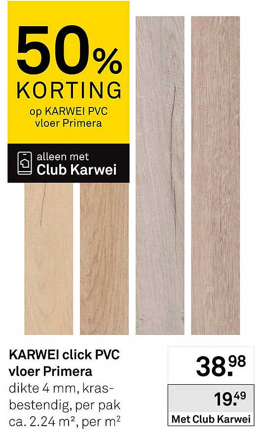 KARWEI click PVC vloer Primera