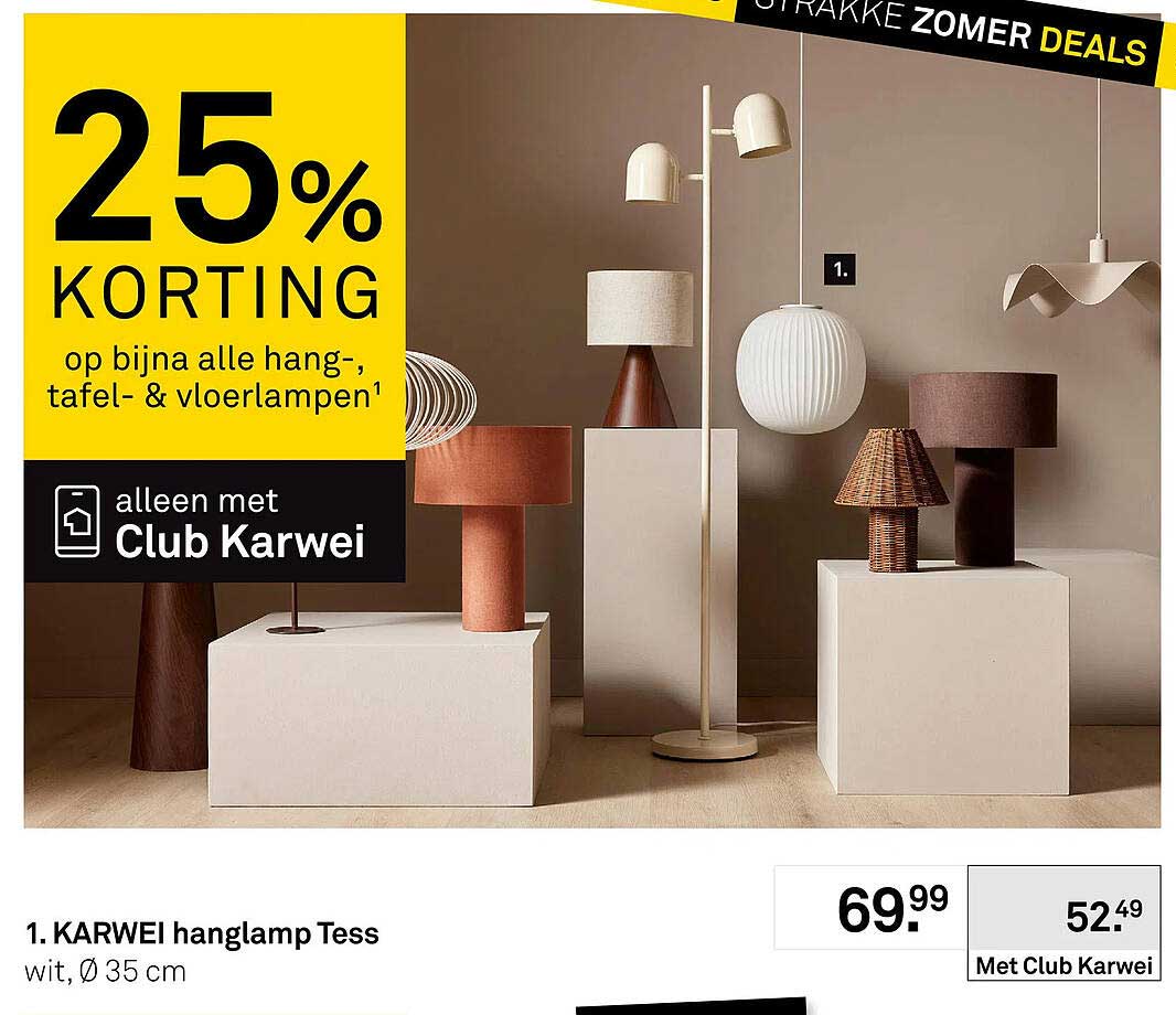 KARWEI hanglamp Tess wit, Ø 35 cm