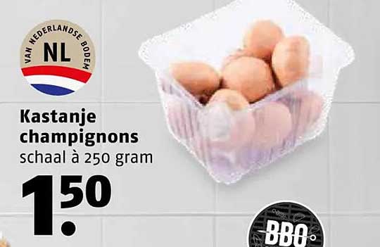 Kastanje champignons schaal à 250 gram