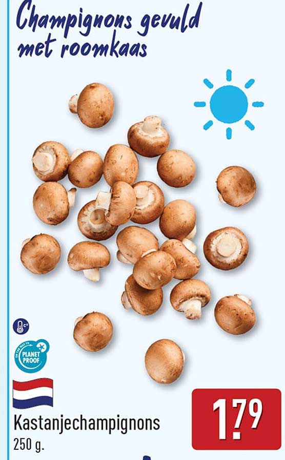 Kastanjechampignons 250 g.
